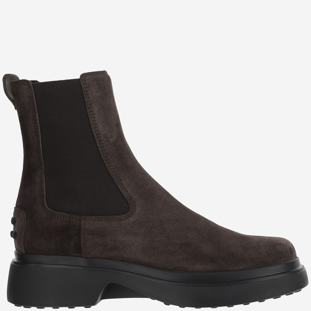 Tod's Dark Brown Suede Boots