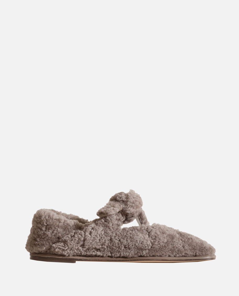 Hereu Grey Knot Ballet Flats