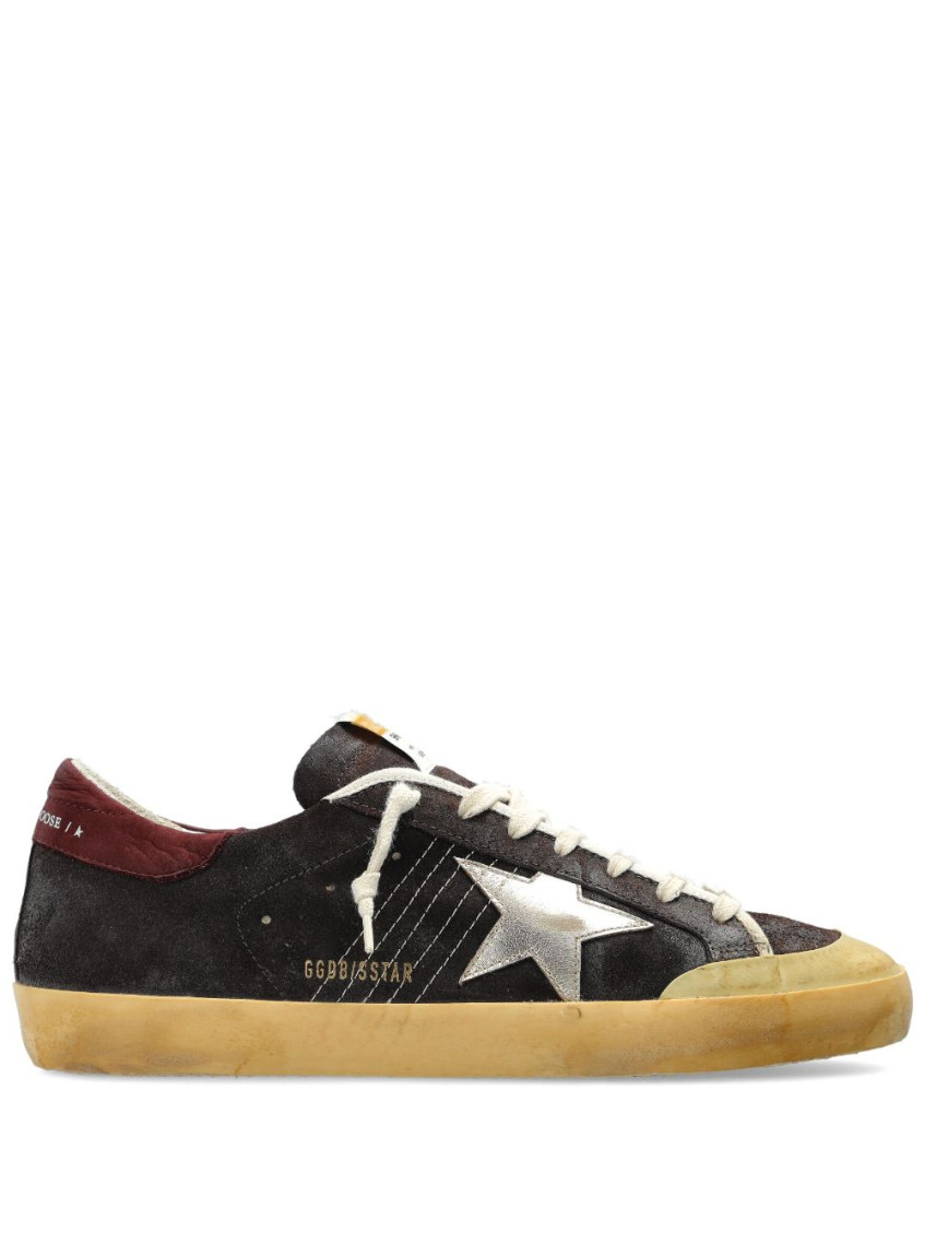 Golden Goose Brown Super Star Sneakers In Black