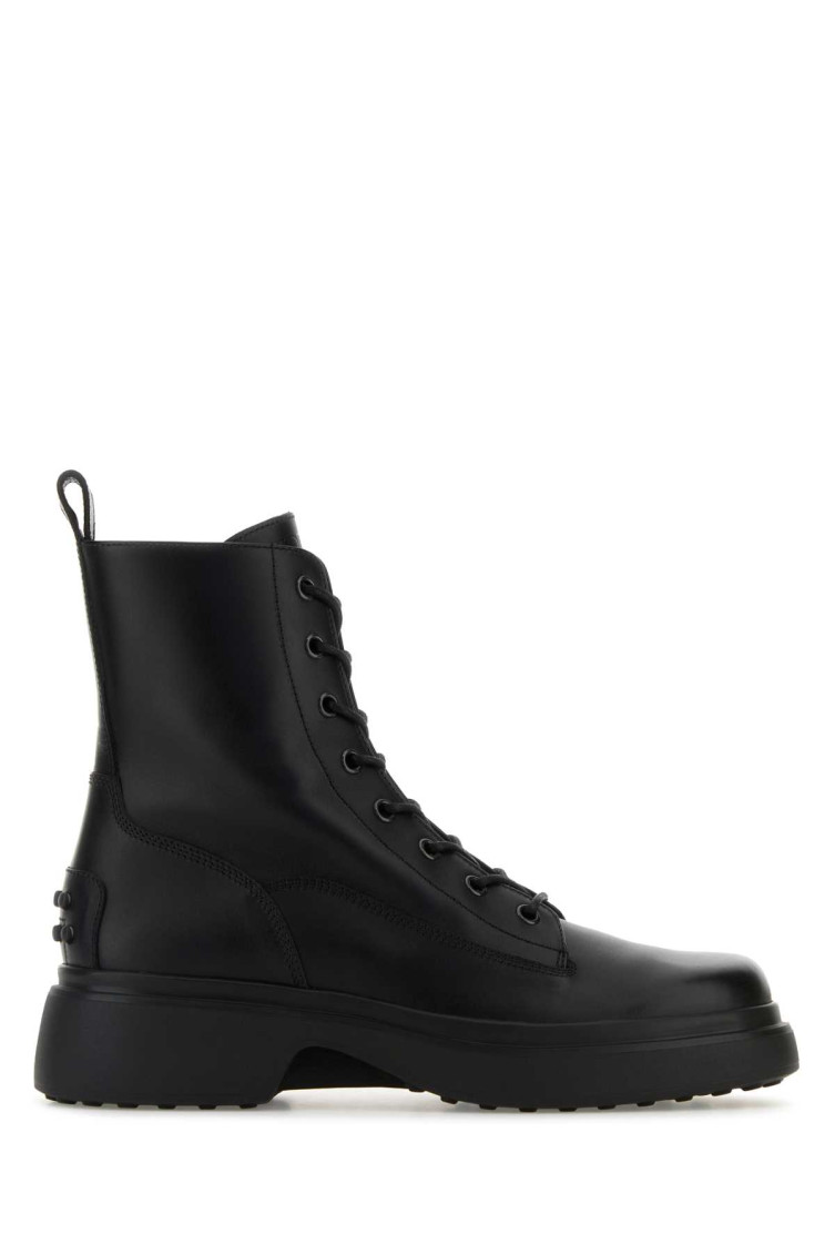 Tod's Black Leather Ankle Boots