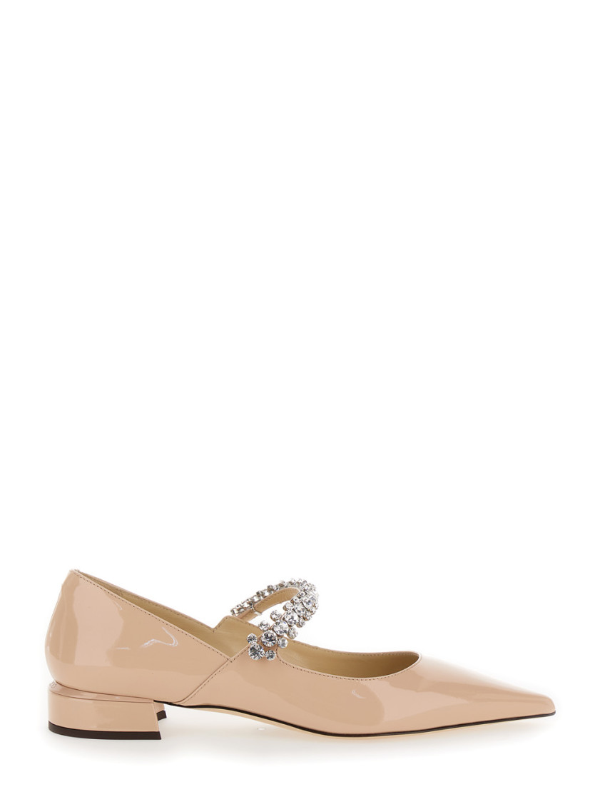Jimmy Choo Woman Ballet Flats Ivory Size 8 Leather In Pink