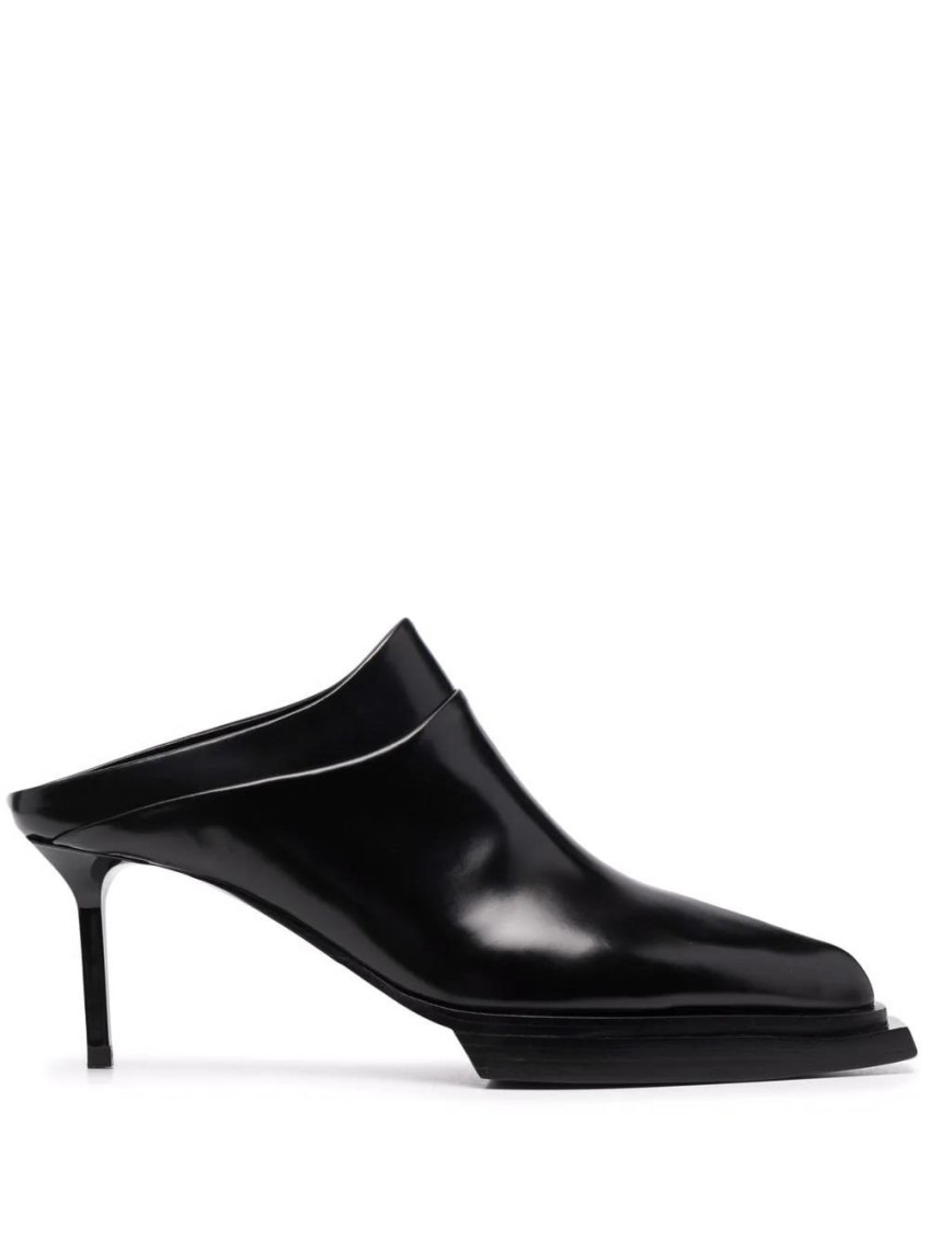 Alyx Black Leather Mules In Black