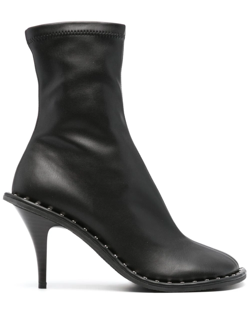 【送関込】Stella McCartney☆ryder sock ankle boots with heel Women Midnight black Ryder Heeled Sock Boots | Stella