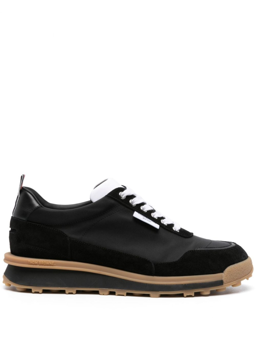 Thom Browne Alumni Paneled Sneakers In Black