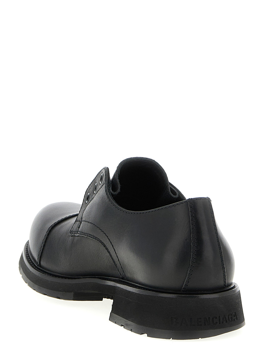 Balenciaga Black Leather Derby Shoes for Men Online India at