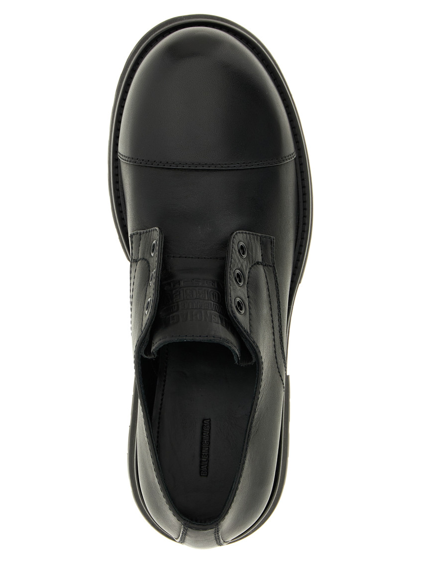 Balenciaga Black Leather Derby Shoes for Men Online India at