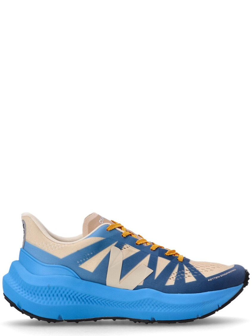 Veja Blue Lace-up Sneakers In Animal Print