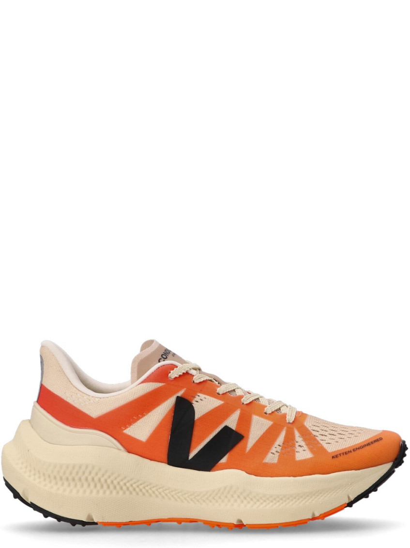 Veja Orange Lace-up Sneakers In Orange