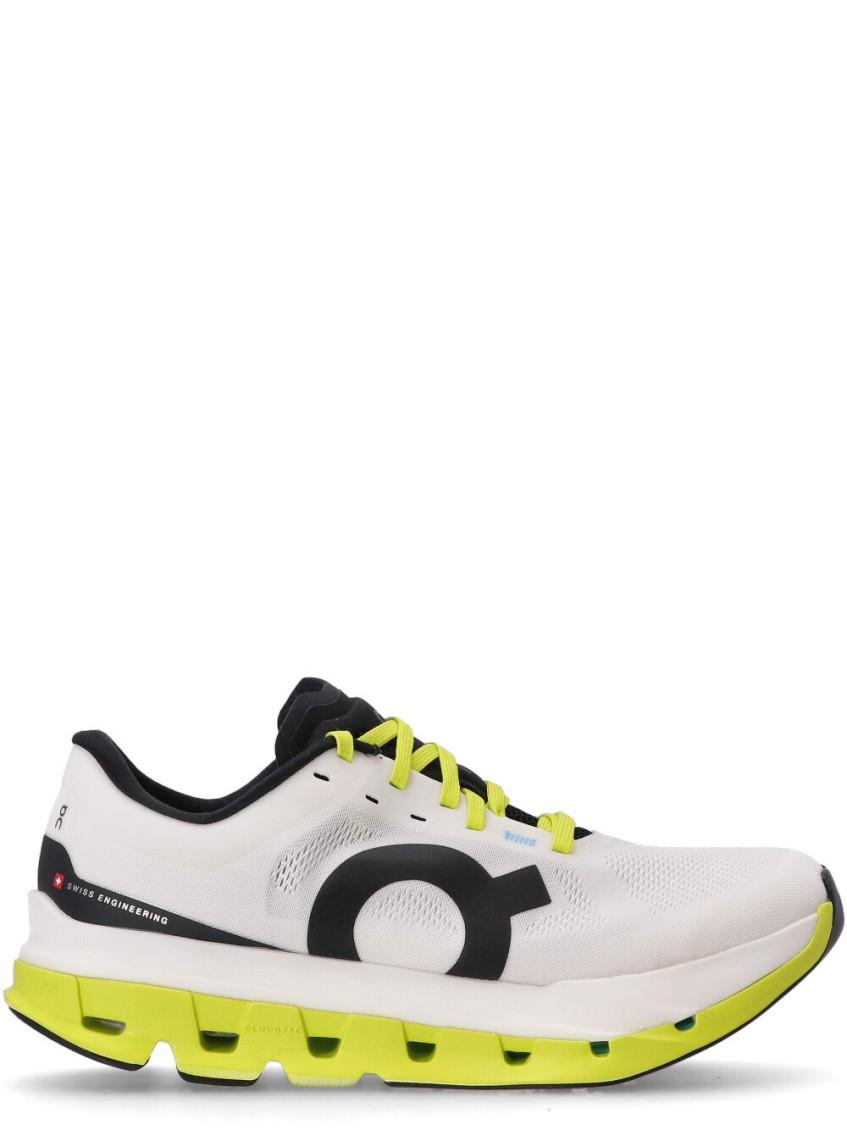 On White Lace-up Sneakers In White