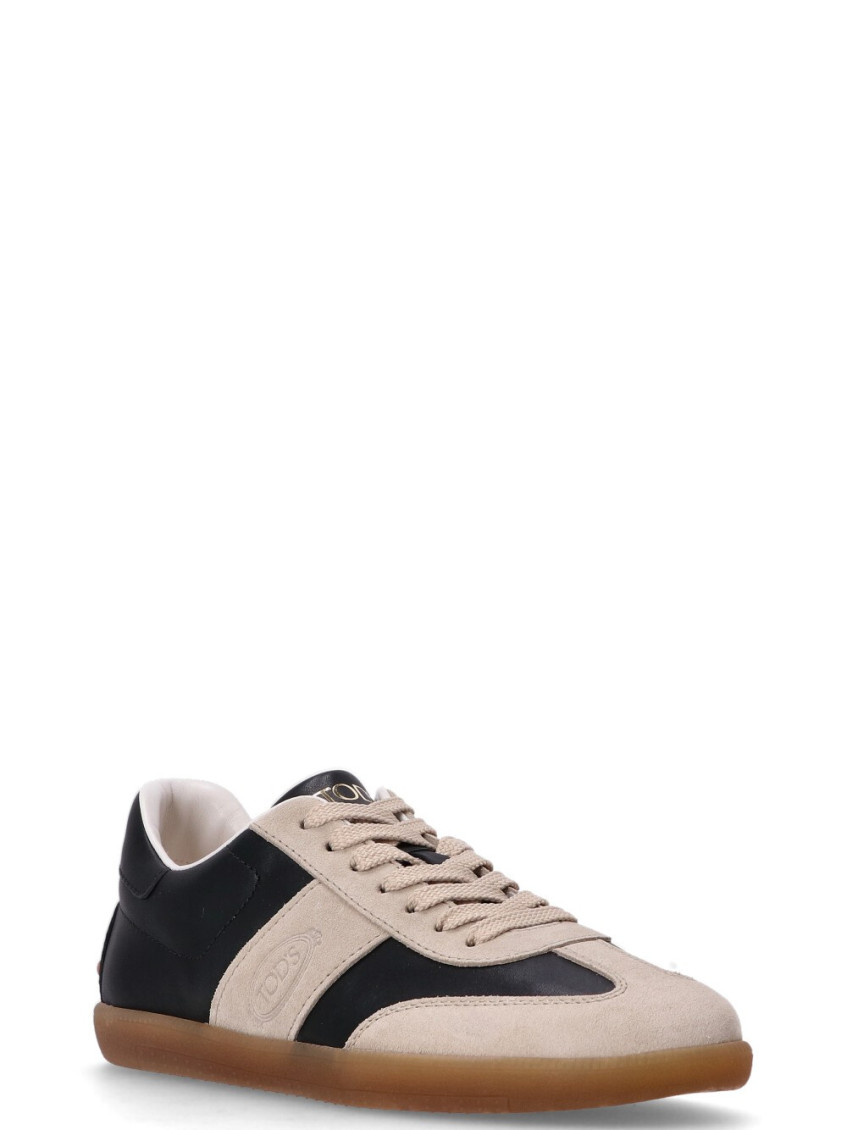 Tod's Beige Lace-up Sneakers In Neutral