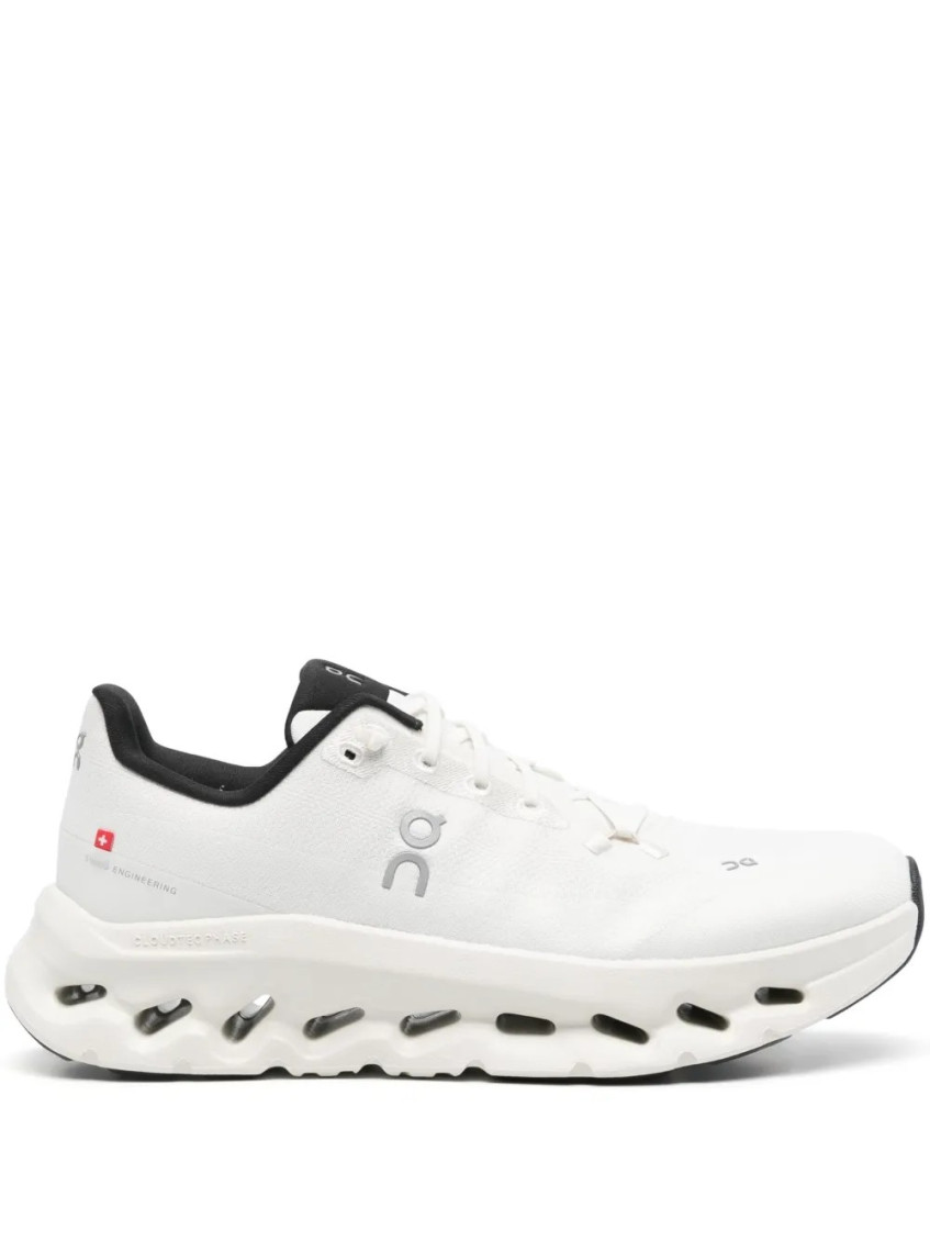 On Mens Cloudtilt Cushied-sole Mesh Low-top Trainers Pearl Ic In White