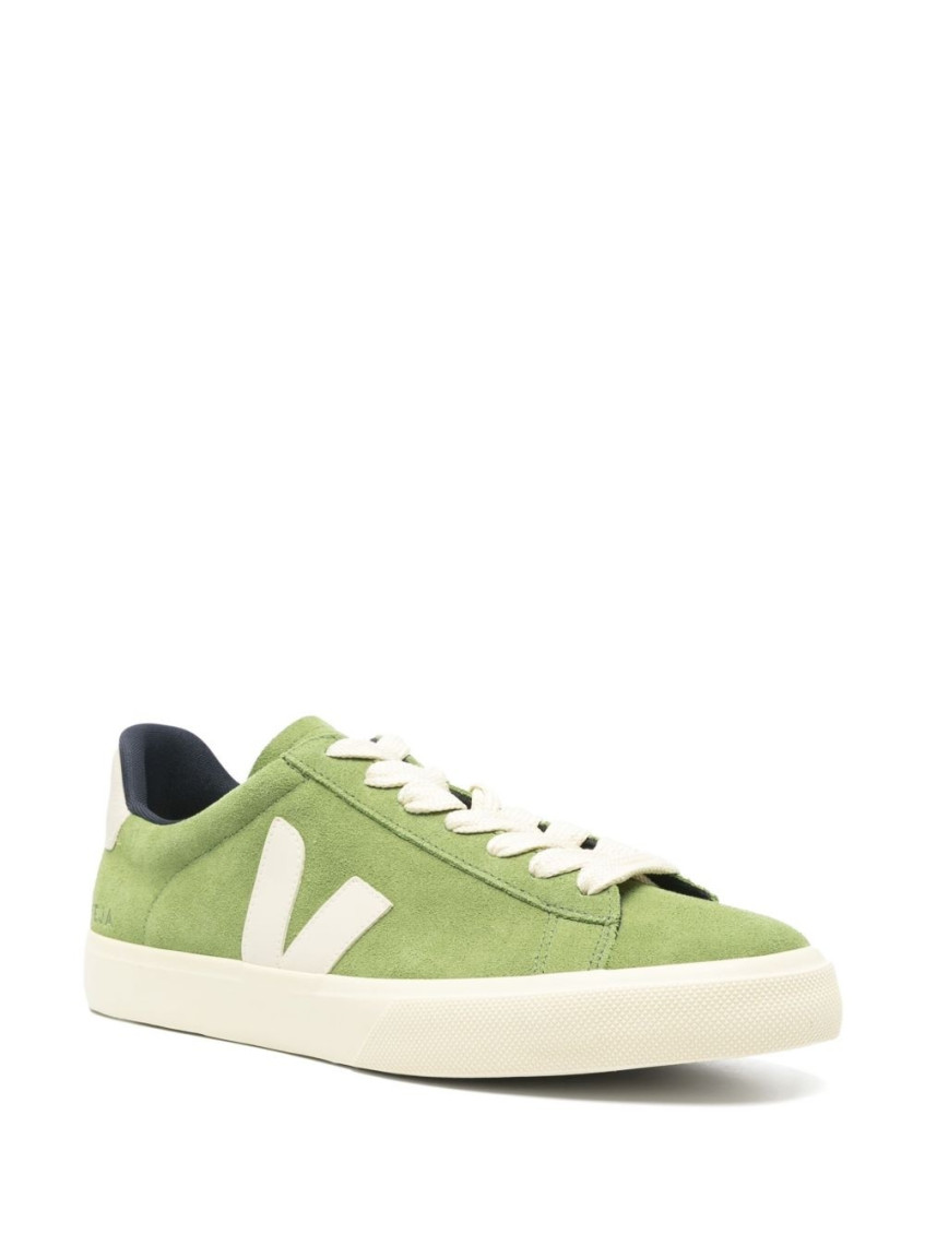 Veja Green Logo Campo Sneakers In Green