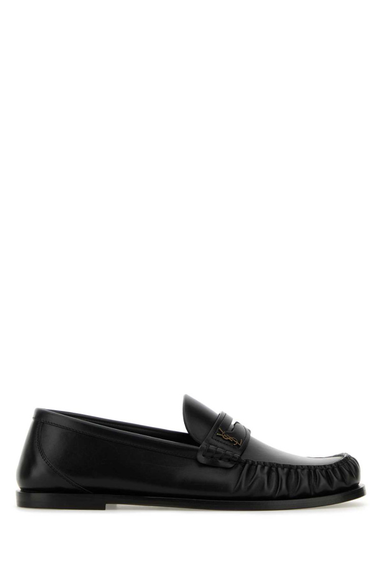 Saint Laurent 15mm Le Loafer Leather Loafers In Black