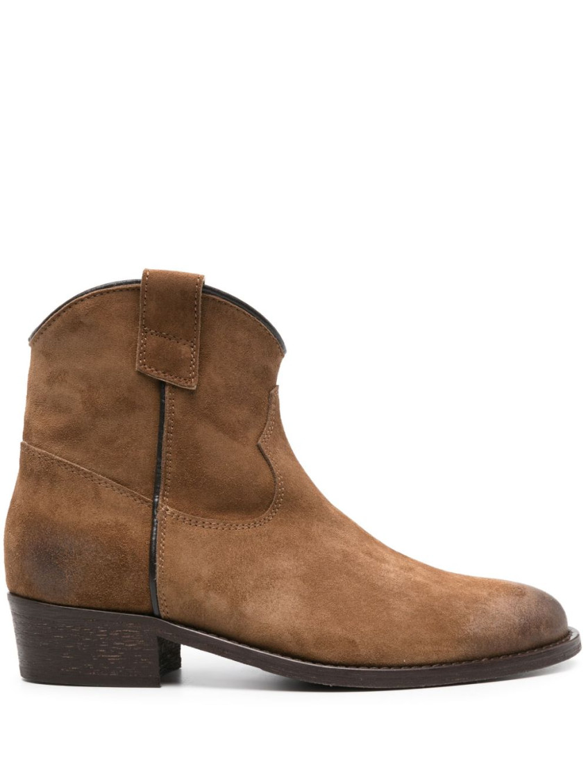 Shop Via Roma 15 Brown Suede Ankle Boot