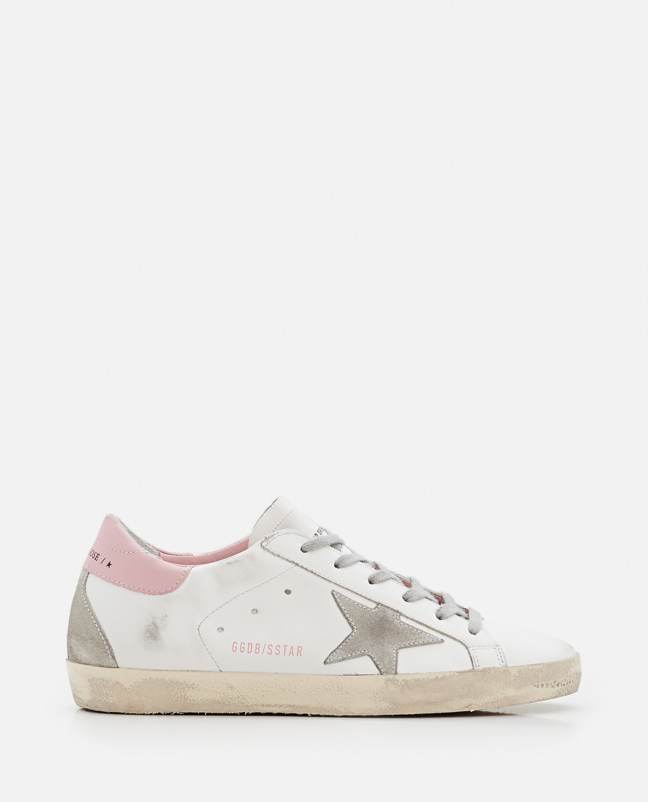 Shop Golden Goose White Super Star Sneakers