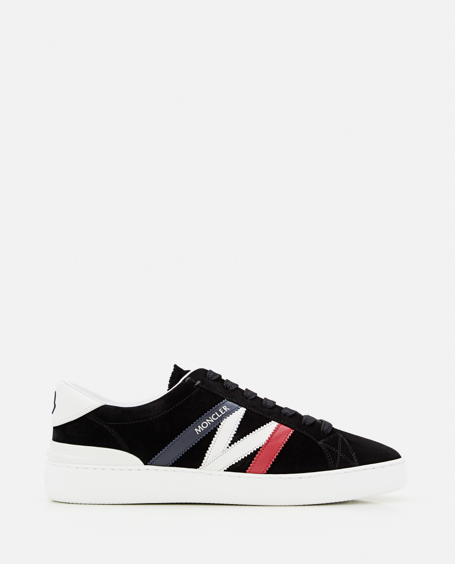 Shop Moncler Black Round Toe Sneakers