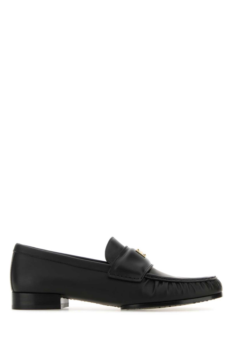 Givenchy Classic Lambskin Loafers With Ruched Detailing In Black