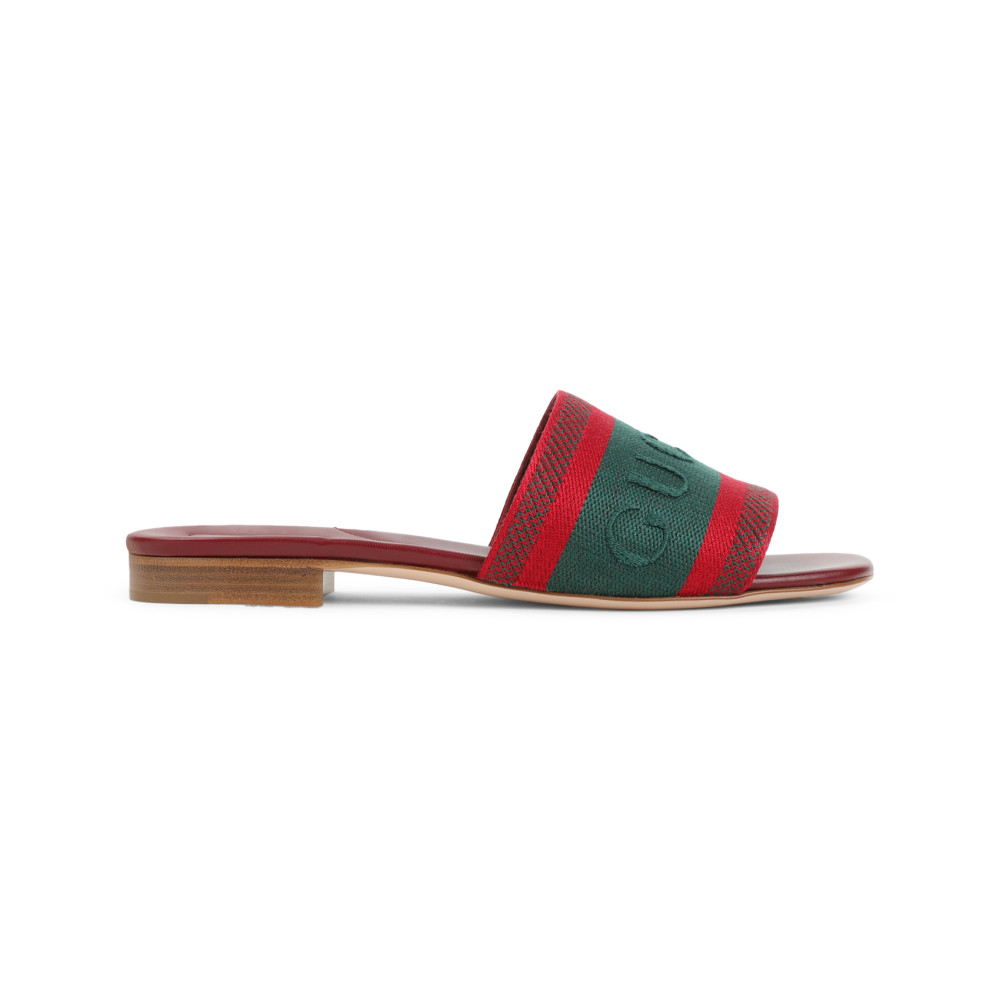 Gucci Red Slip On Sandals