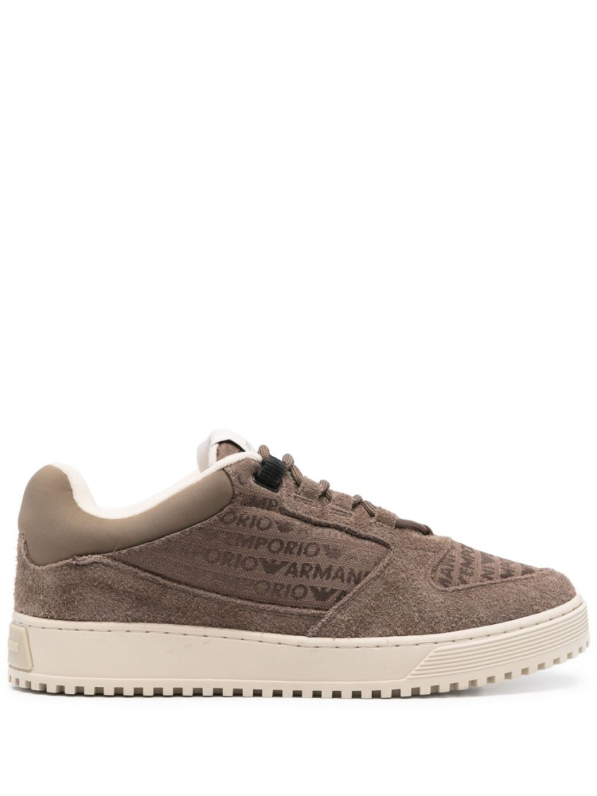 Emporio Armani Suede Leather Sneakers