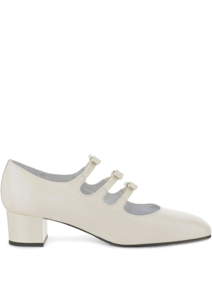 Carel Paris White Mary Jane Pumps