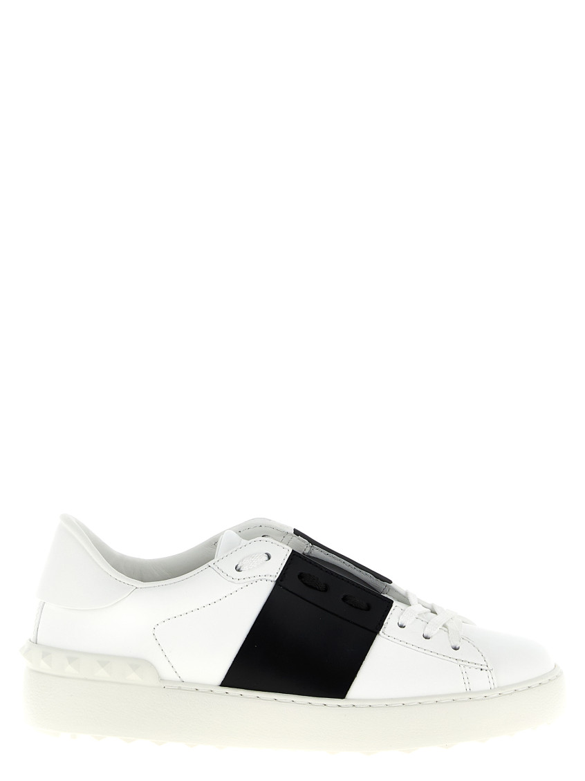 Valentino Open Sneakers With Contrasting Panel And Studded Heel