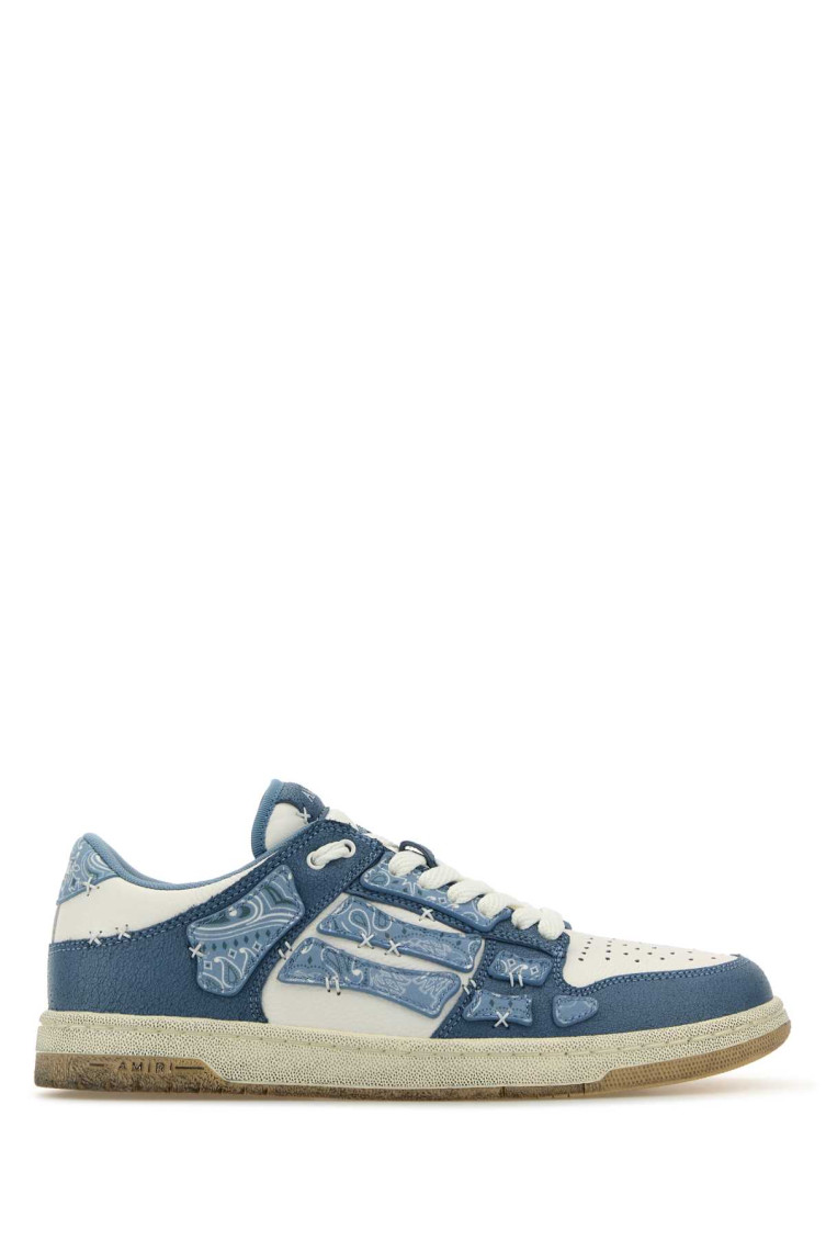 Amiri Men Tow-tone Leather Bandana Skel Sneakers