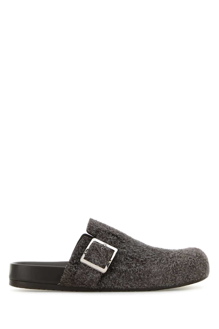 Loewe Mud Suede Ease Buckle Slippers
