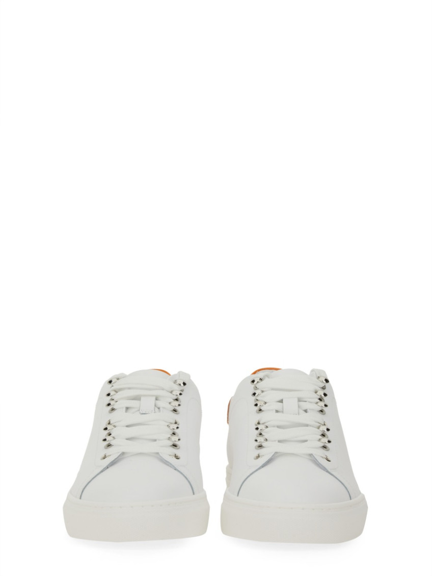 Moschino White Leather Sneakers for Men Online India at Darveys.com