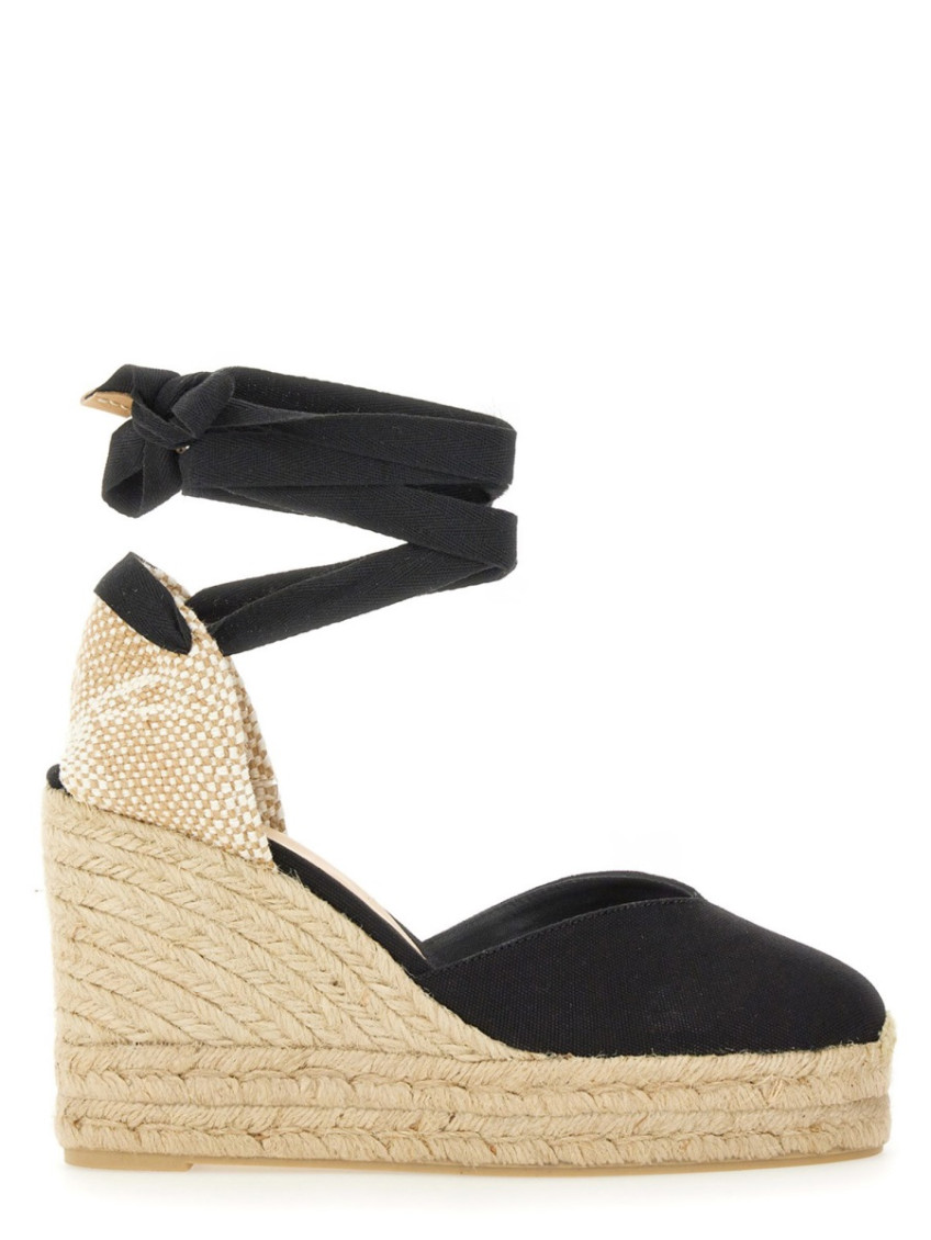 Castaã±er Black Solid Clear Wedges