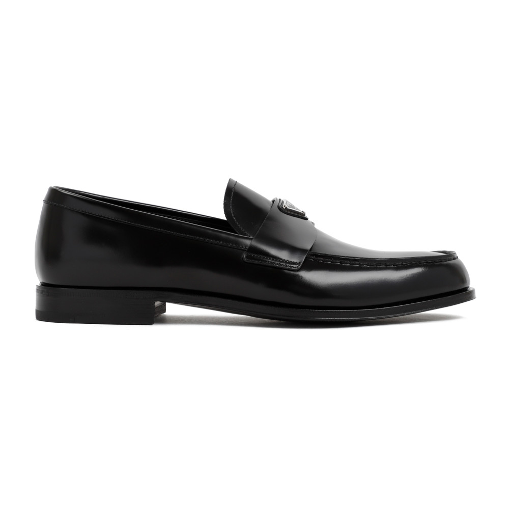 Prada Mocassini Con Logo In Black