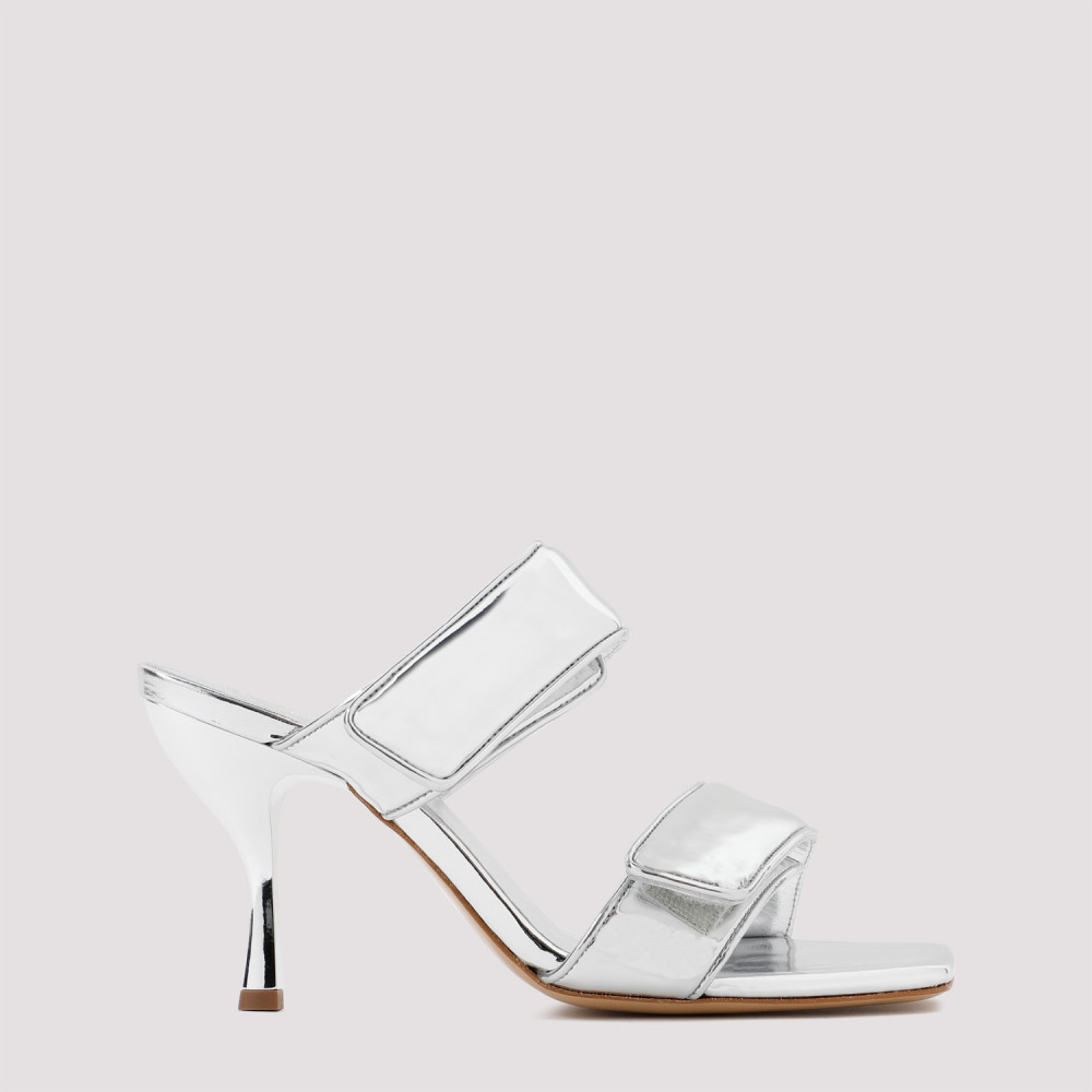 Gia Borghini Jacquemus Small Bambimou Shoulder Bag In Silver