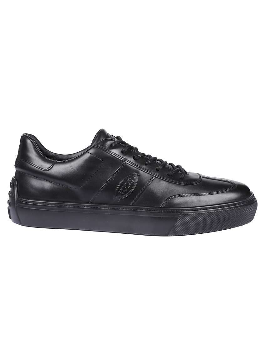 Tod's Man Sneakers Black Size 8 Leather In Black