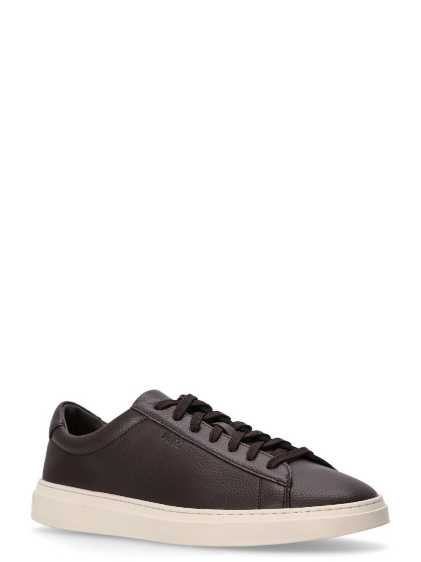 Hugo Boss Brown Logo Sneakers In Brown
