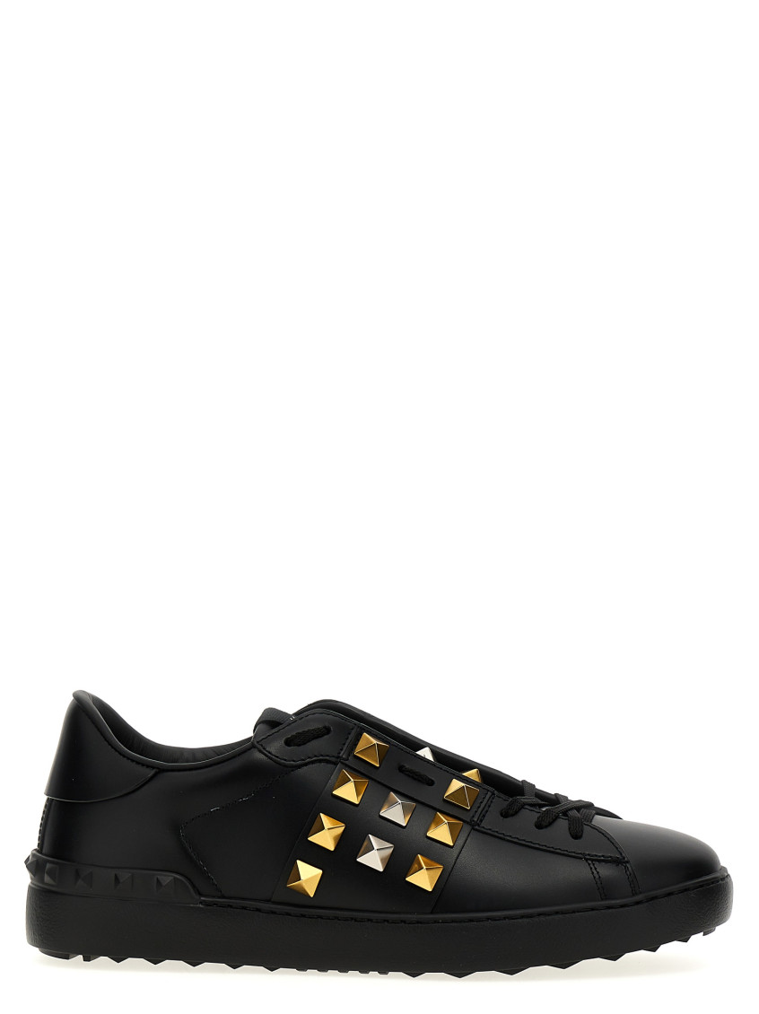 Valentino Garavani Men Rockstud Untitled Sneakers In Black