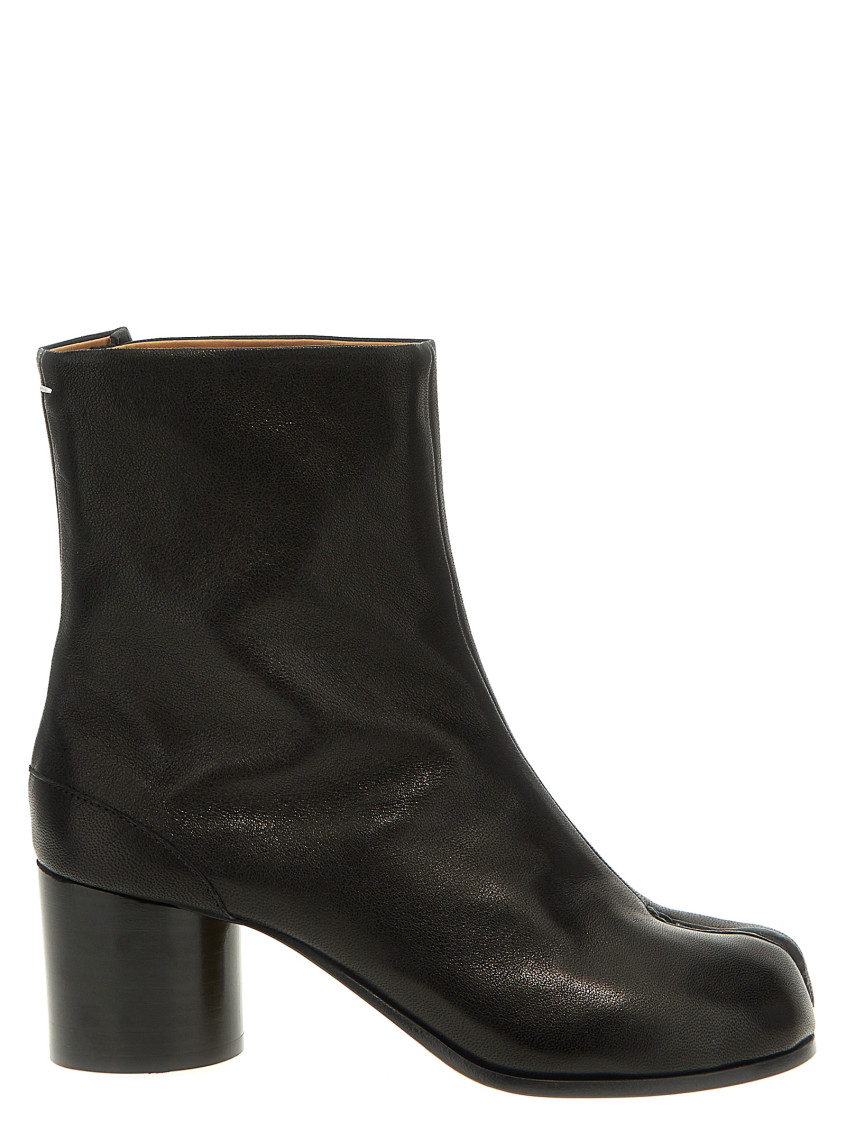 Shop Maison Margiela Black Tabi Ankle Boots