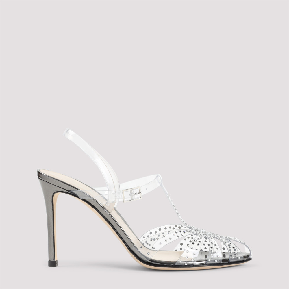 GIORGIO ARMANI WHITE CRYSTAL HEELS