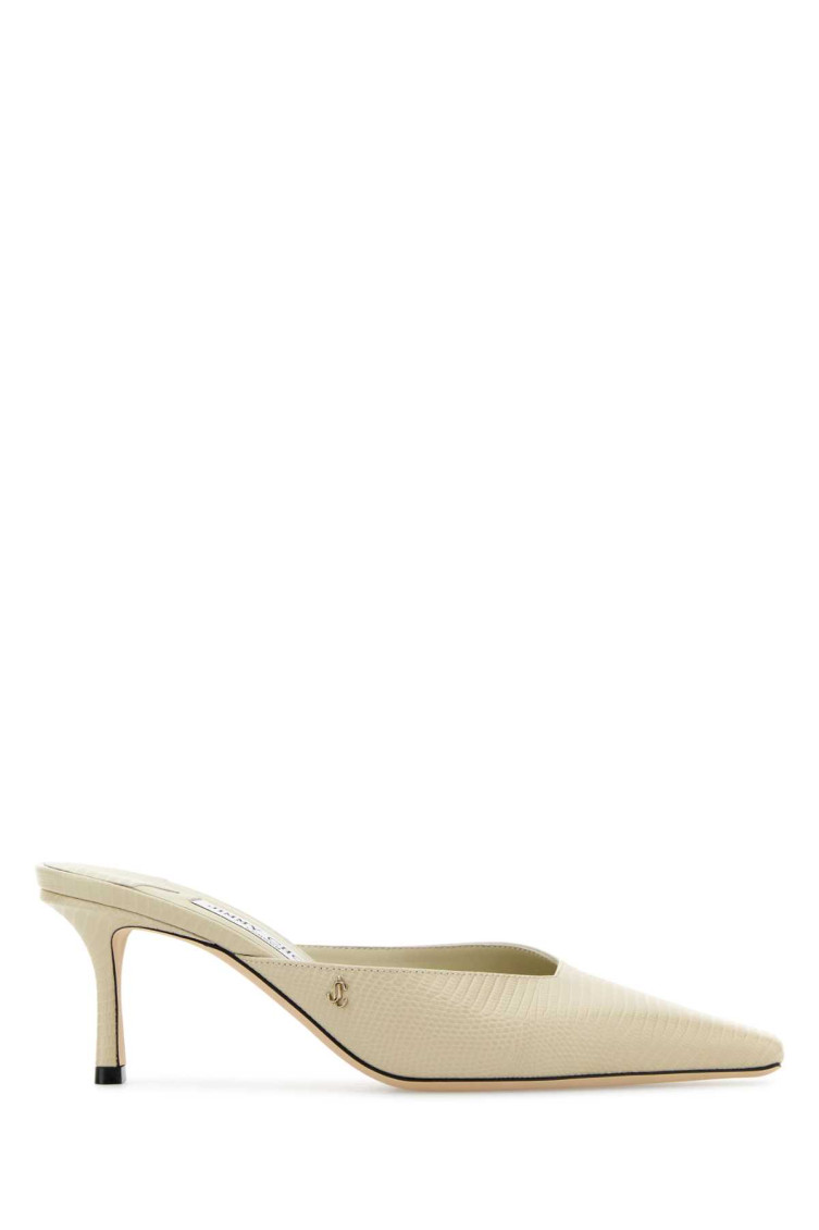 Jimmy Choo White Leather Heels In White