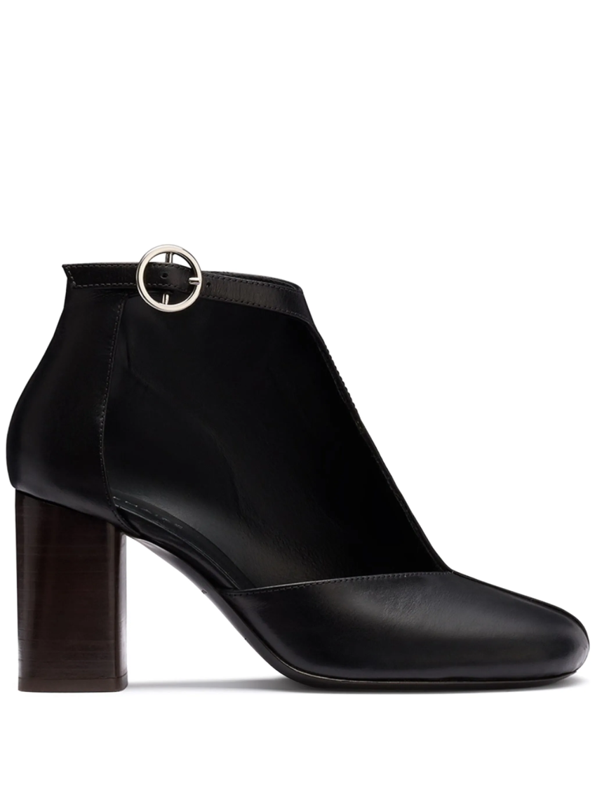 Lemaire 80mm Almond Toe Ankle Boots In Black