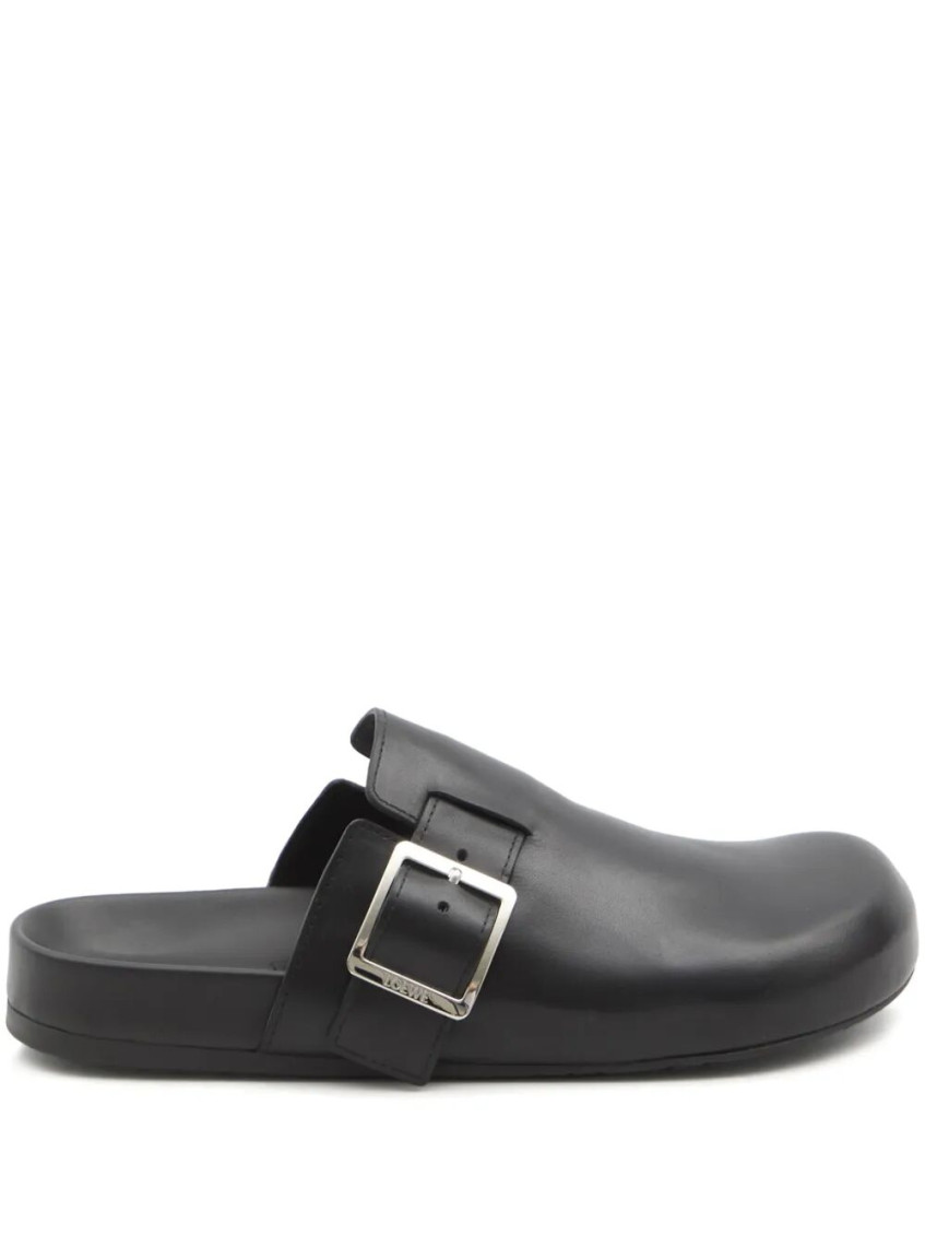 Loewe Ease Buckle Clogs In Black