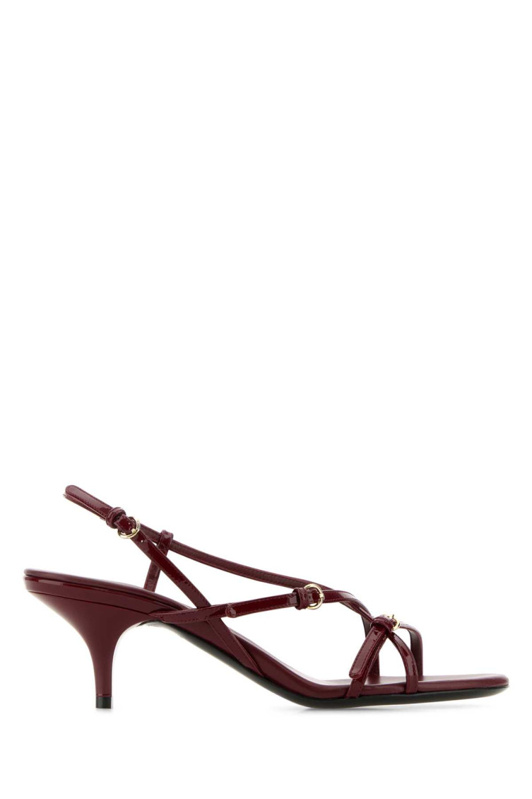 Shop Miu Miu Purple Leather Heels