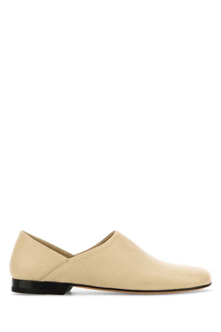 Lemaire Convertible Leather Slip-on Shoes In Beige