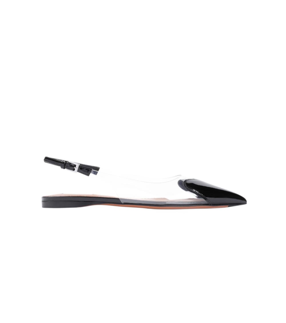 Alaïa Le Cœur Slingback Flats In Black