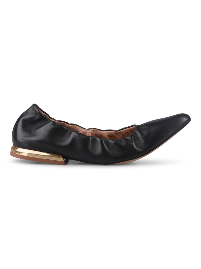 DRIES VAN NOTEN BLACK SLIP ON BALLET FLATS