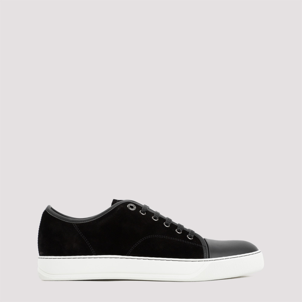 Shop Lanvin Black Leather Sneakers