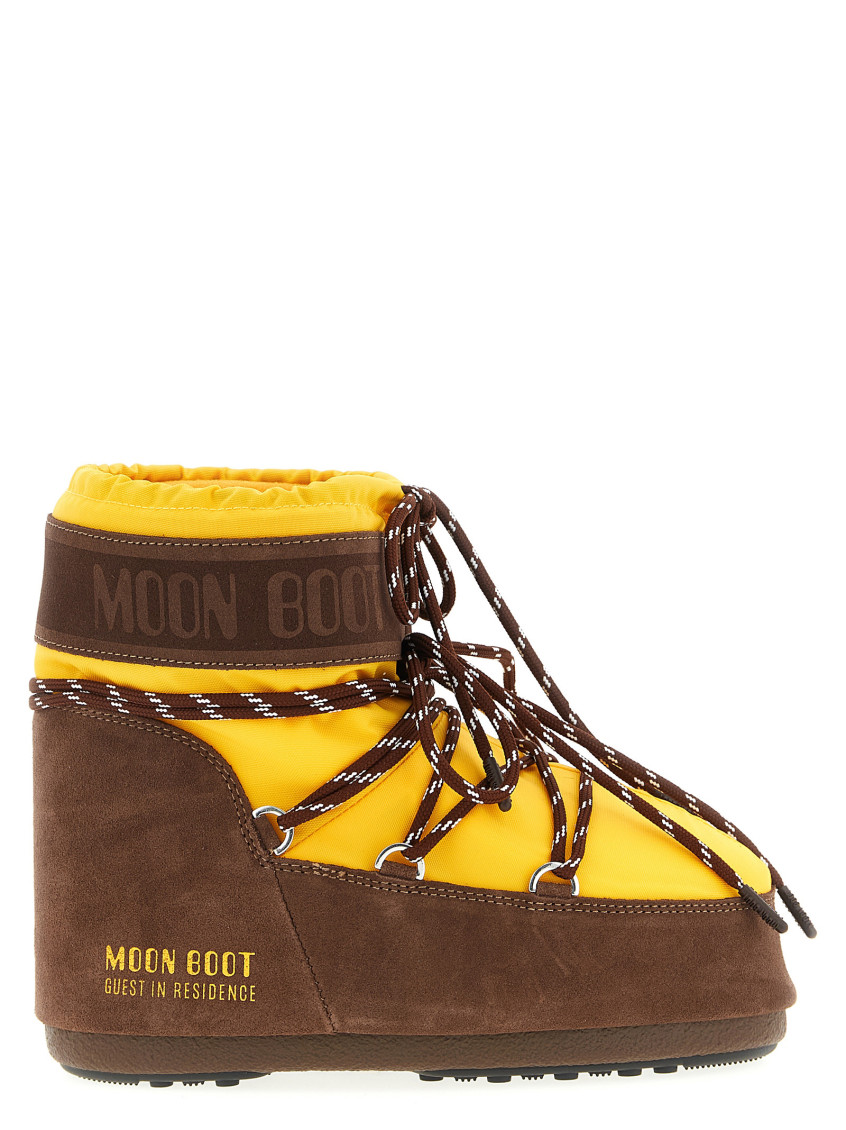 Moon Boot Yellow Brown Ankle Boots In Brown