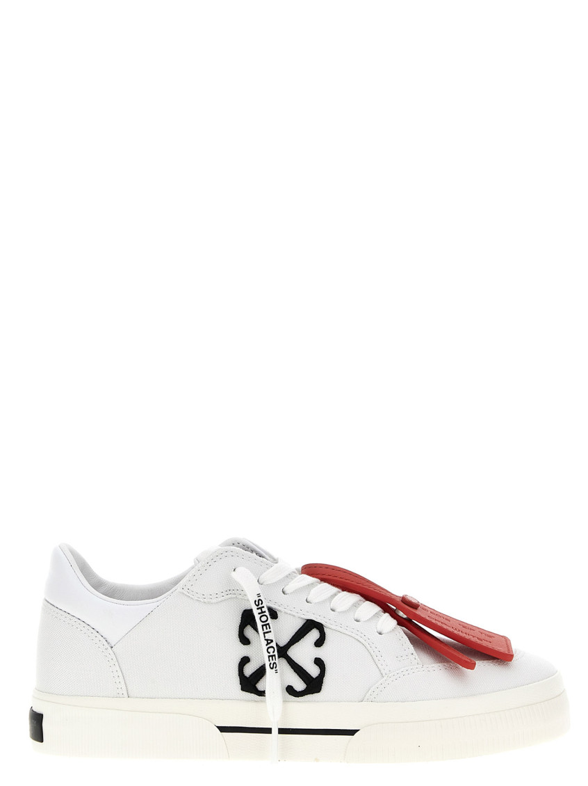 Off-white Low Canvas Vulcanized Sneakers In Blackwhite
