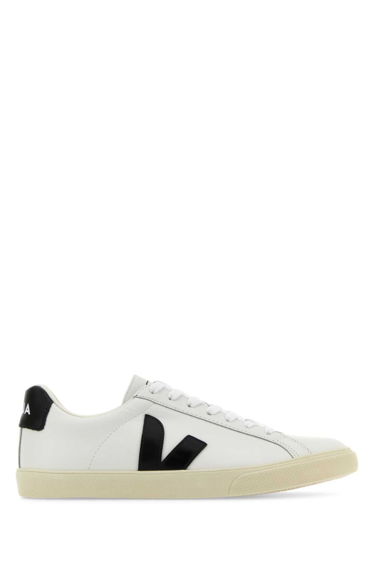 Veja V10' White Low-top Sneakers With Logo In Vegan Leather In White