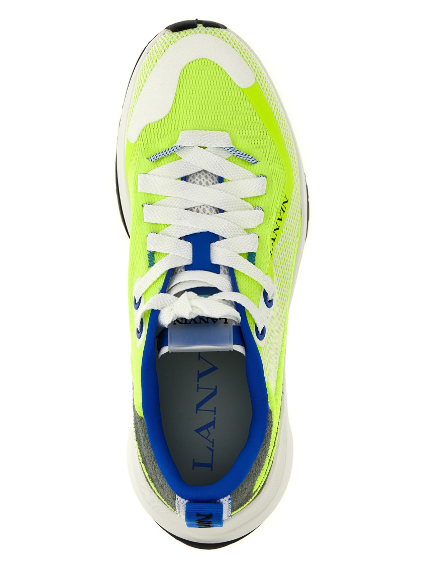 スニーカー LANVIN 'Runner' sneakers Yellow Clay leather-trimmed sneakers in yellow - Lanvin | Mytheresa