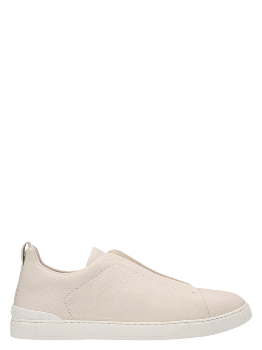 Zegna Light Pink Triple Stitch Sneakers In Pink