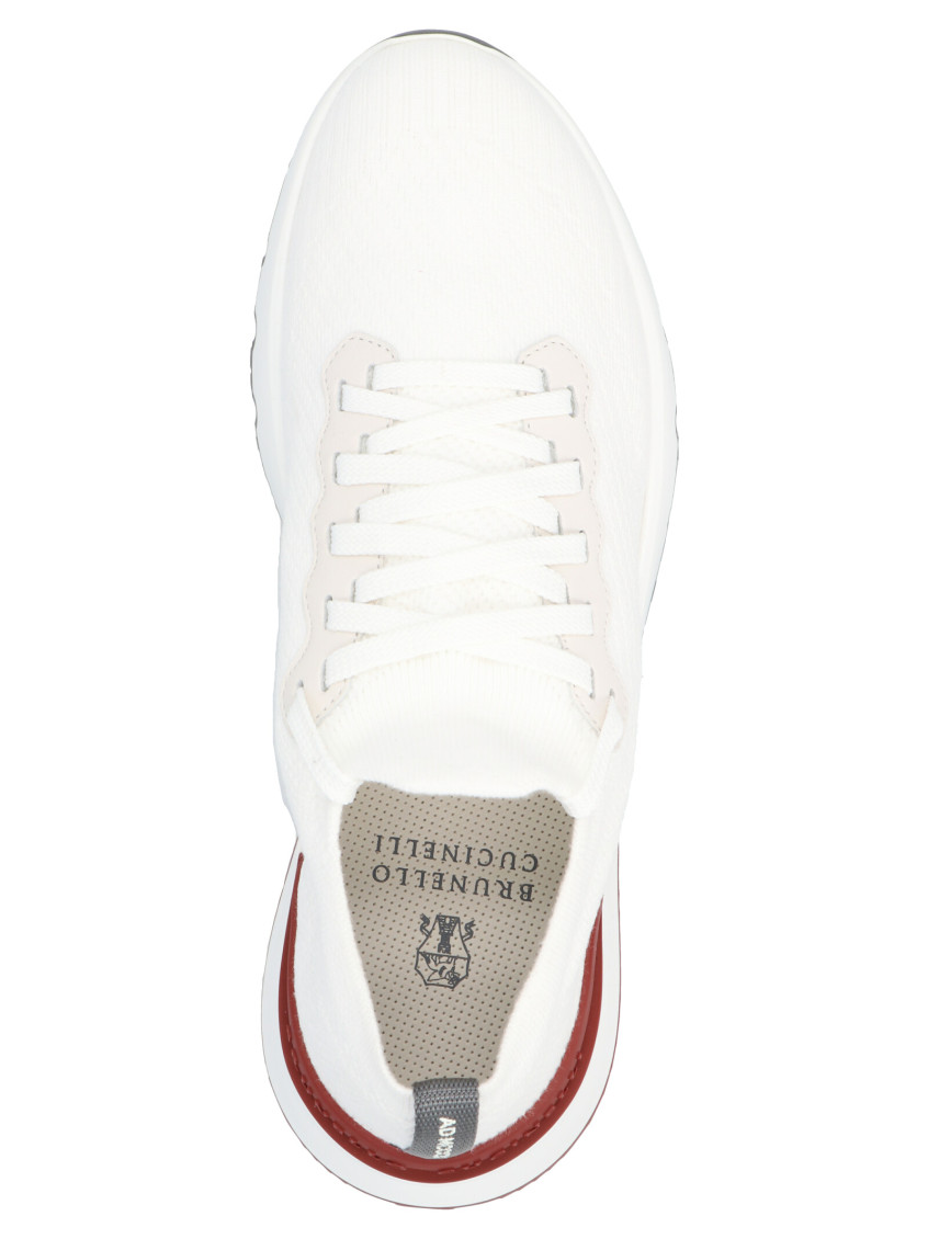 【送料&関税込】Brunello Cucinelli running Sock Sneakers Brunello Cucinelli White Running Sock Sneakers for Men